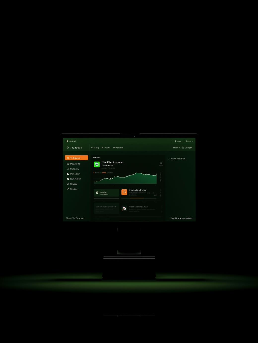 A minimalist and clean photograph of an computer screen, project management with data driven